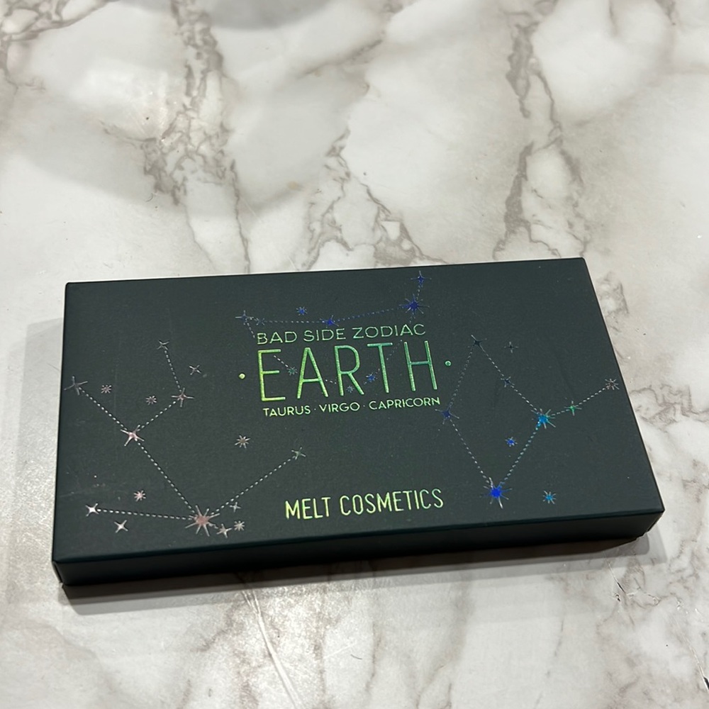 Melt cosmetics earth Taurus make up eye shadow.